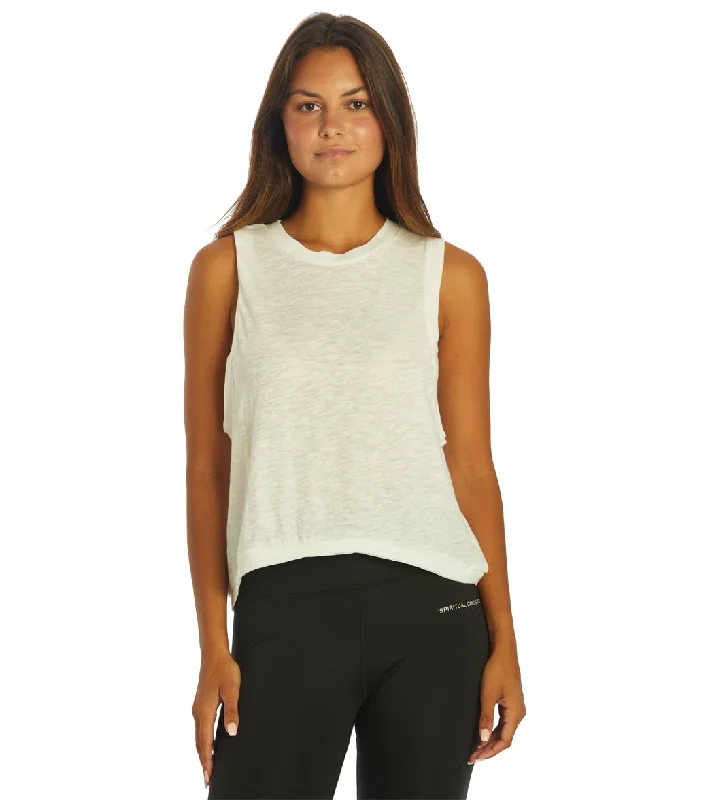 Free People Love Yoga Tank White