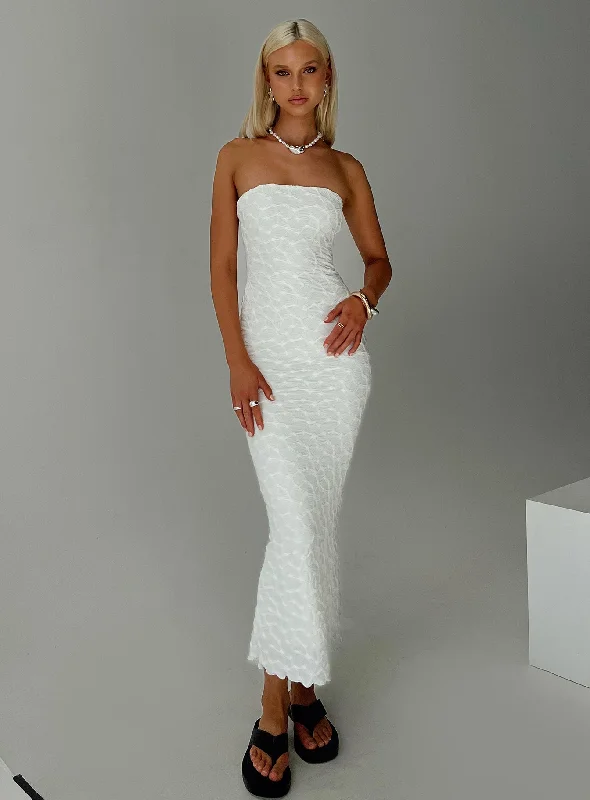 Jaxx Strapless Maxi Dress White