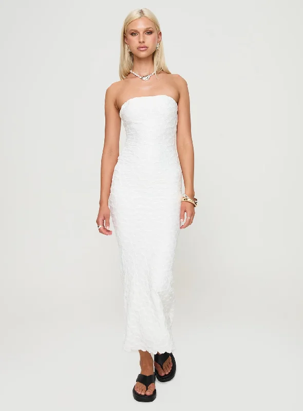 Jaxx Strapless Maxi Dress White