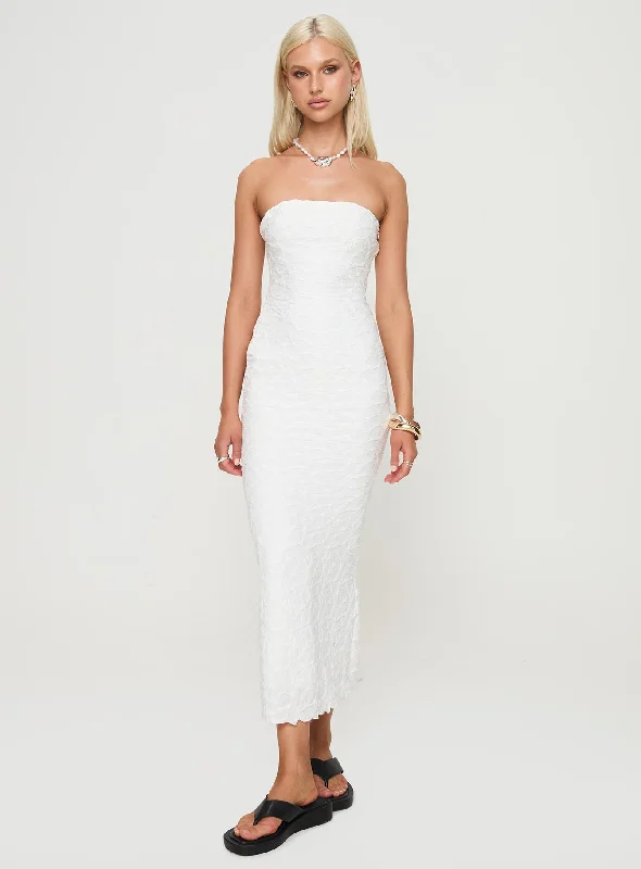 Jaxx Strapless Maxi Dress White