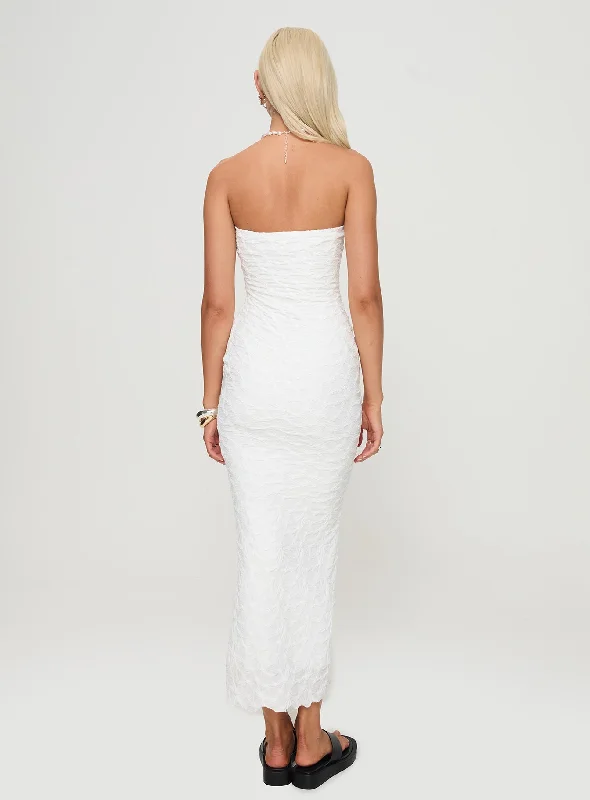 Jaxx Strapless Maxi Dress White