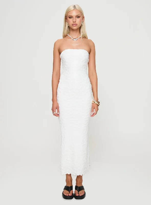 Jaxx Strapless Maxi Dress White