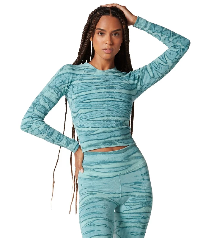 NUX One By One Long Sleeve Hand Dye Blue Ripple