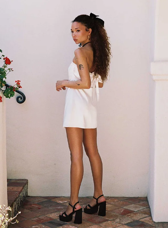 Shaya Strapless Mini Dress White