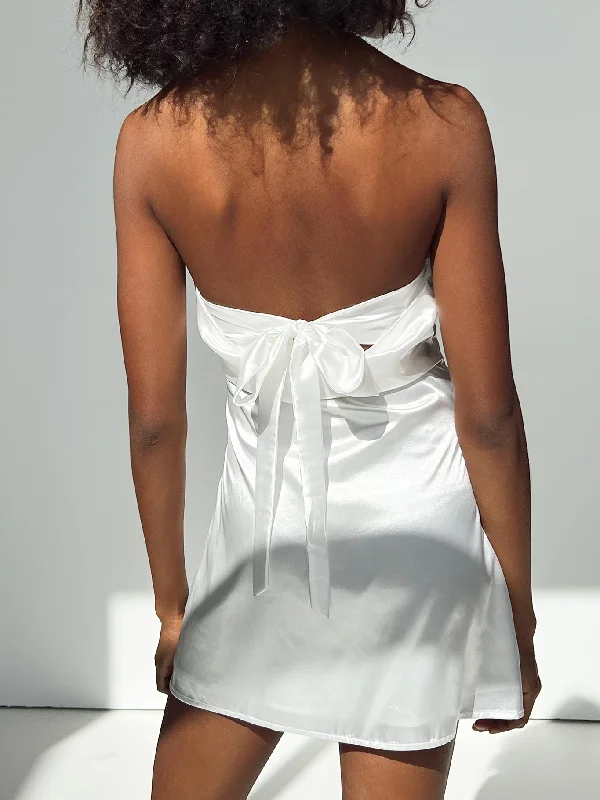 Shaya Strapless Mini Dress White