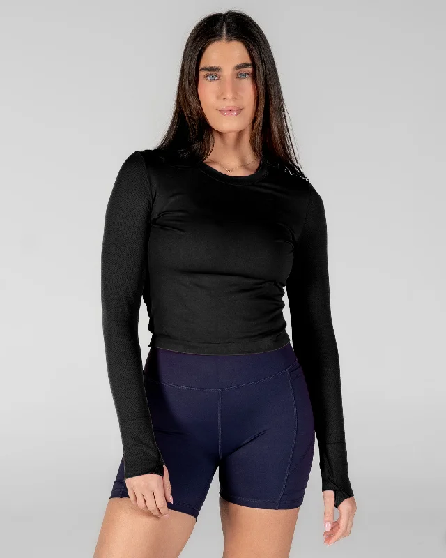 Tempo Long Sleeve (Mid-Length) - Black