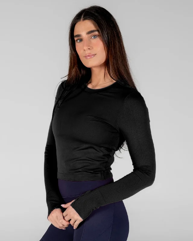 Tempo Long Sleeve (Mid-Length) - Black