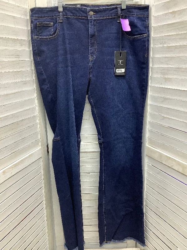 Blue Denim Jeans Boot Cut Clothes Mentor, Size 20