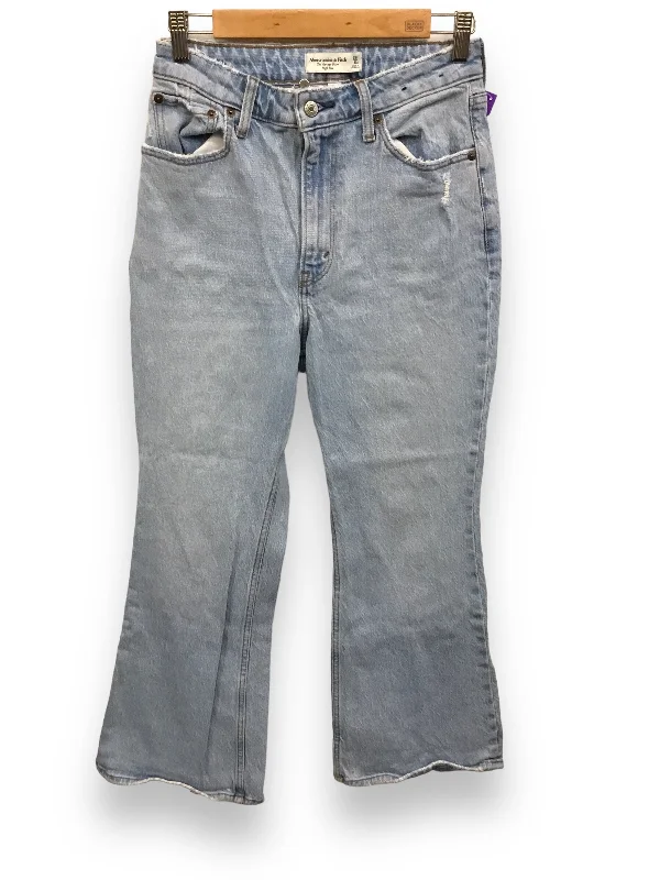 Blue Denim Jeans Flared Abercrombie And Fitch, Size 6