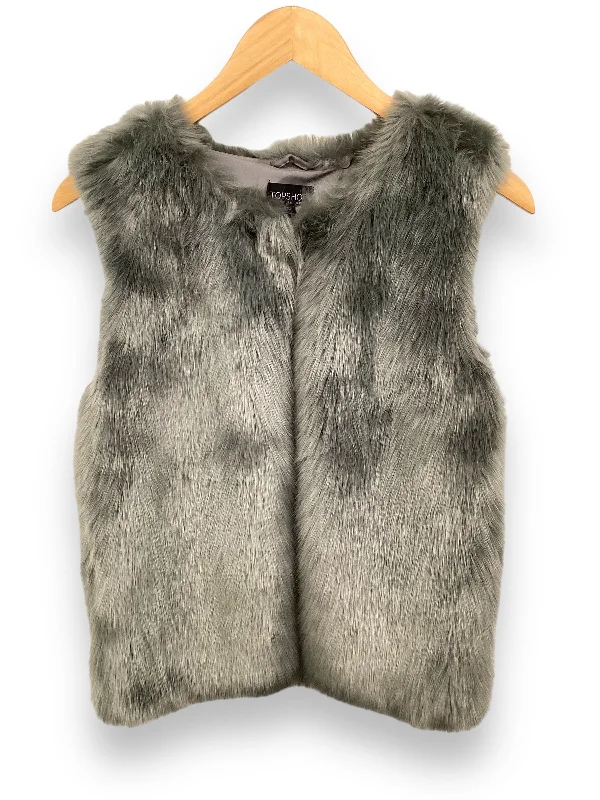 Grey Vest Faux Fur & Sherpa Topshop, Size S