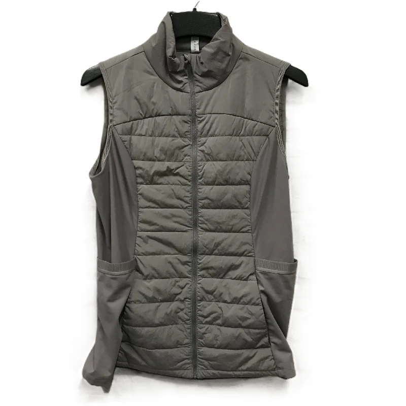 Grey Vest Puffer & Quilted By crz yoga, Size: L