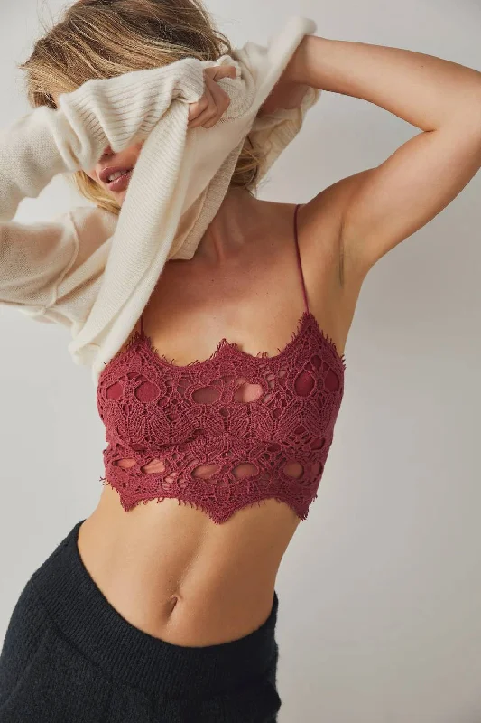 Athena Bralette In Wild Garnet