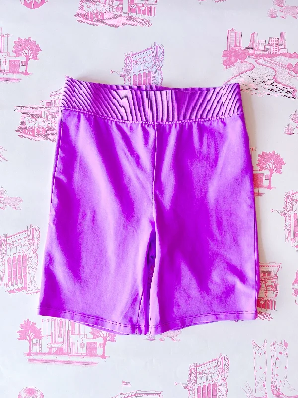 BE YOU BIKER SHORTS - PURPLE