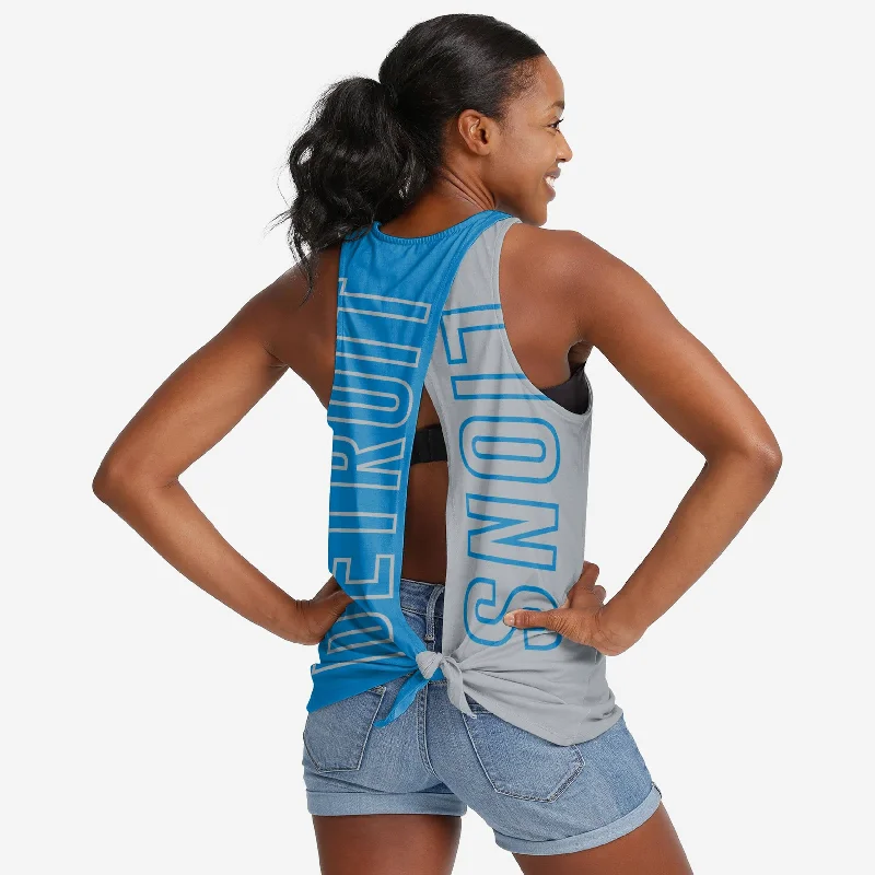 Detroit Lions Womens Tie-Breaker Sleeveless Top