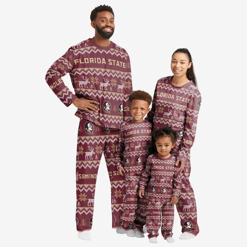 Florida State Seminoles Womens Ugly Pattern Family Holiday Pajamas