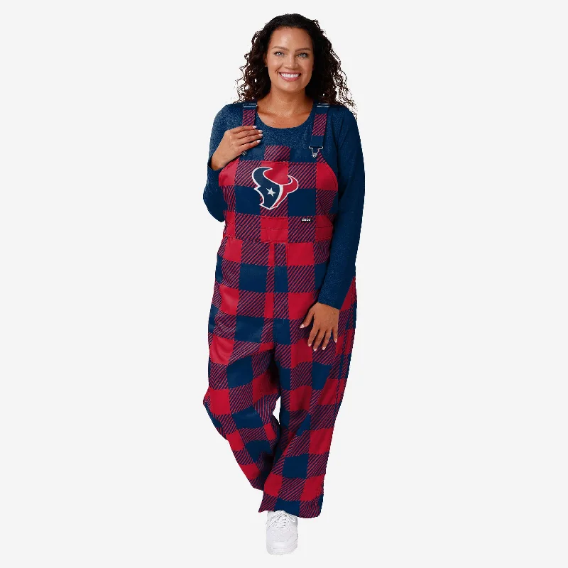 Houston Texans Womens Plaid Bib Overalls