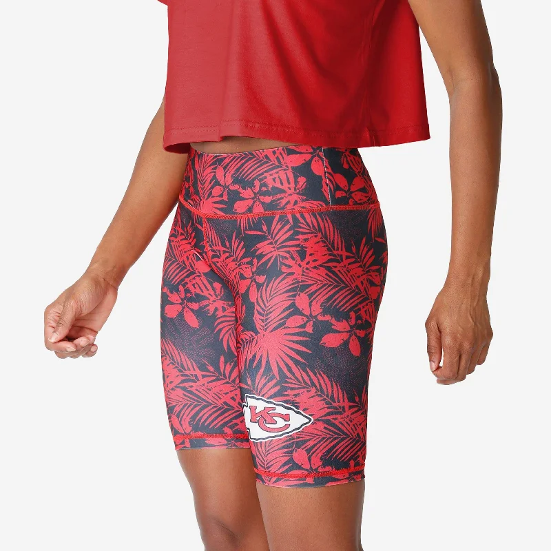 Kansas City Chiefs Womens Floral Bike Shorts