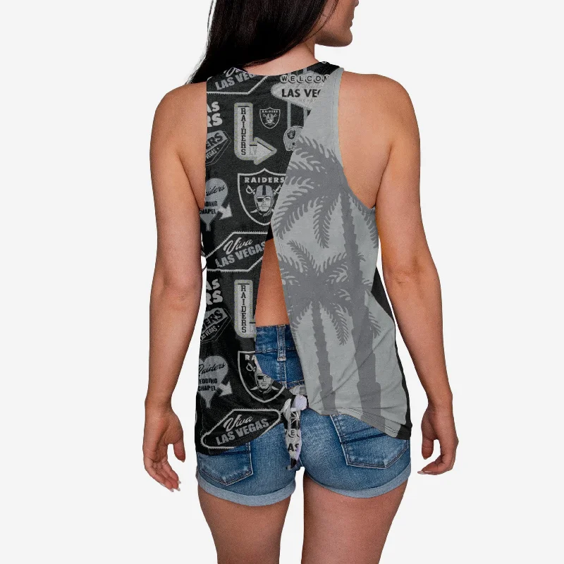 Las Vegas Raiders City Series Womens Tie-Breaker Sleeveless Top