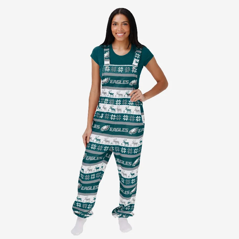 Philadelphia Eagles Womens Ugly Home Gating Bib Overalls