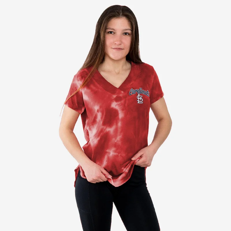 St Louis Cardinals Womens Tie-Dye Rush Oversized T-Shirt