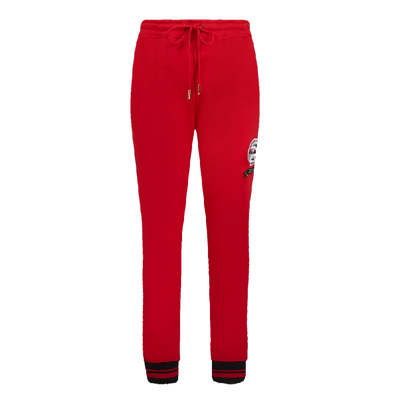 NBA ATLANTA HAWKS PRO PREP WOMEN'S RIB FLC SWEATPANT (RED/BLACK)