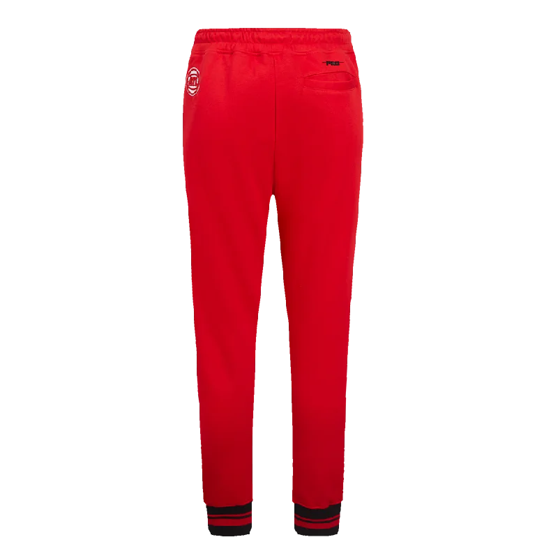 NBA ATLANTA HAWKS PRO PREP WOMEN'S RIB FLC SWEATPANT (RED/BLACK)