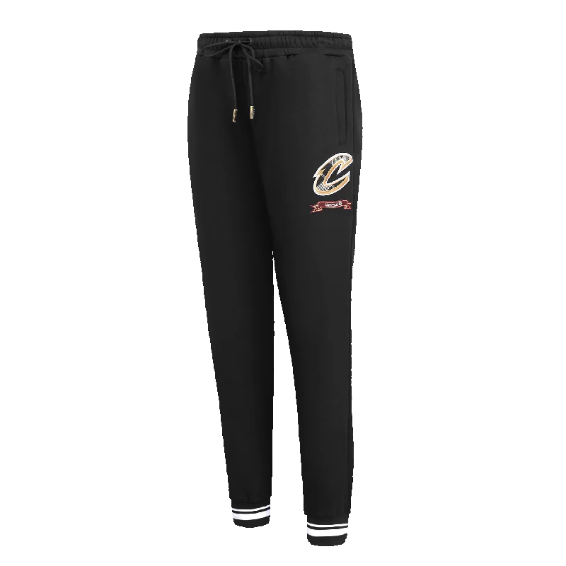 NBA CLEVELAND CAVALIERS PRO PREP WOMEN'S RIB FLC SWEATPANT (BLACK)