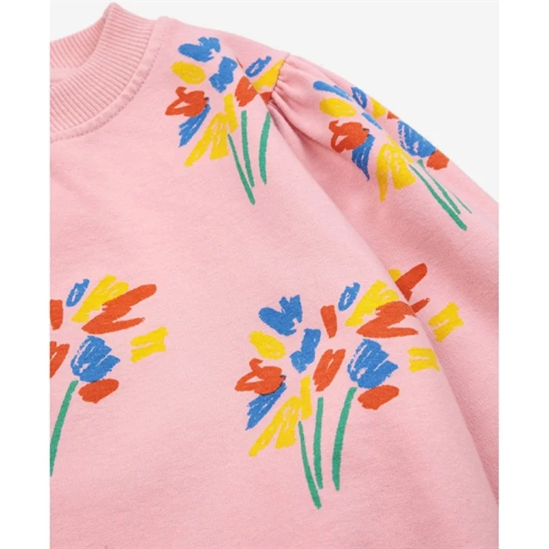 Bobo Choses Fireworks All Over Sweatshirt Round Neck Pink