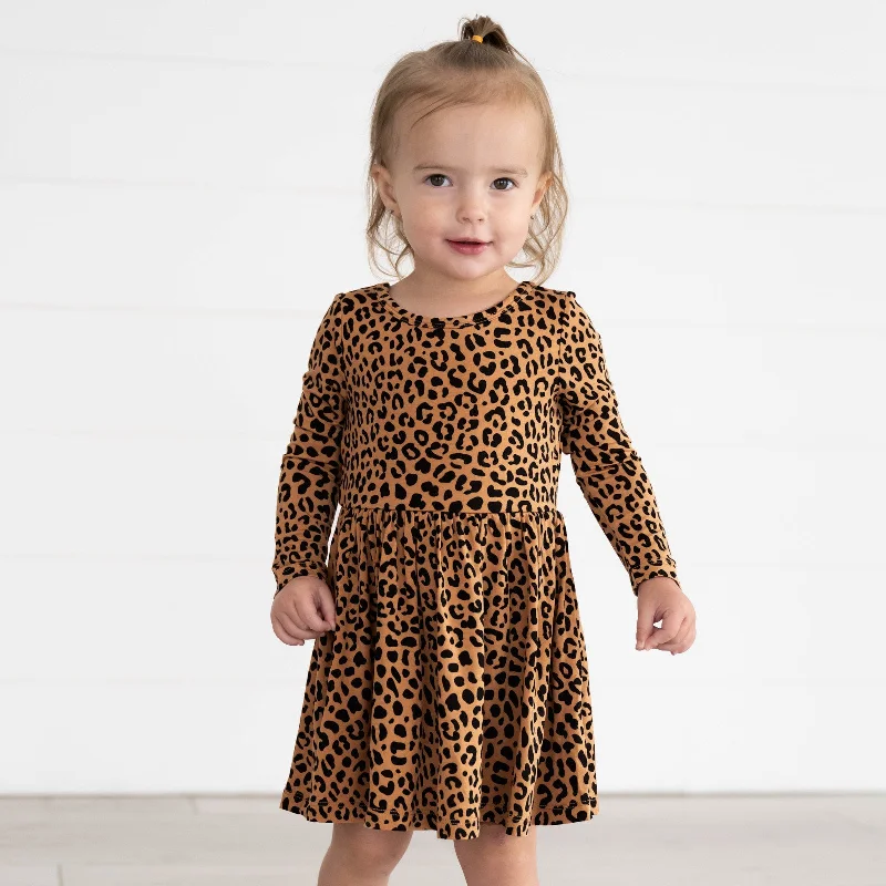 Classic Leopard Twirl Dress with Bodysuit