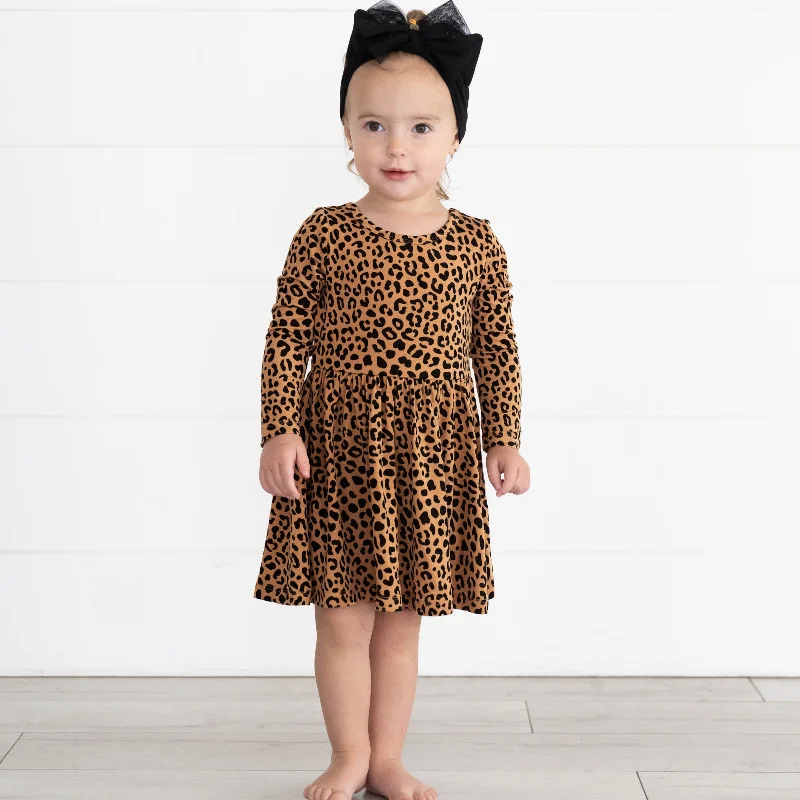 Classic Leopard Twirl Dress with Bodysuit