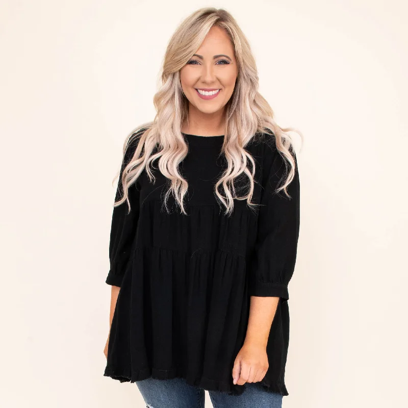 Concert Date Night Top, Black