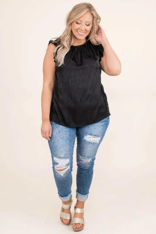 Cute And Casual Top, Black