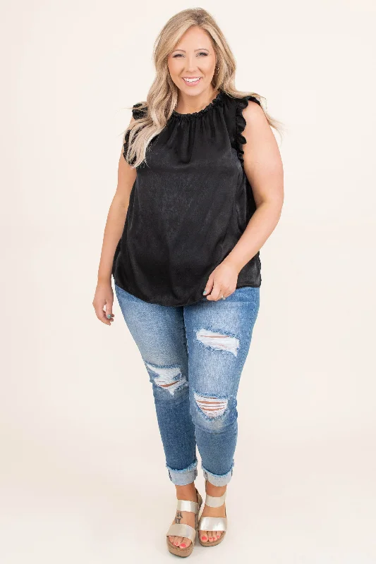 Cute And Casual Top, Black