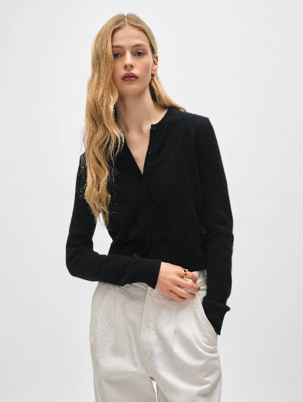 Cashmere Crewneck Cardigan