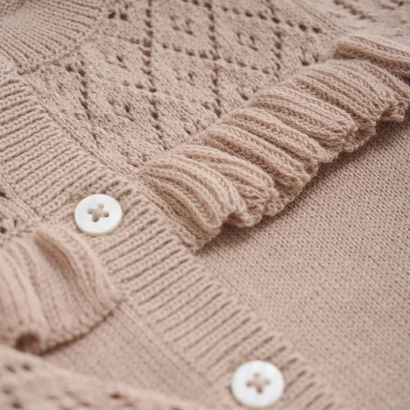 FIXONI Mahogany Rose Knit Cardigan