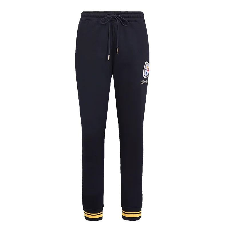 NFL PITTSBURGH STEELERS PRO PREP W RIB FLC SWEATPANT (BLACK/YELLOW)