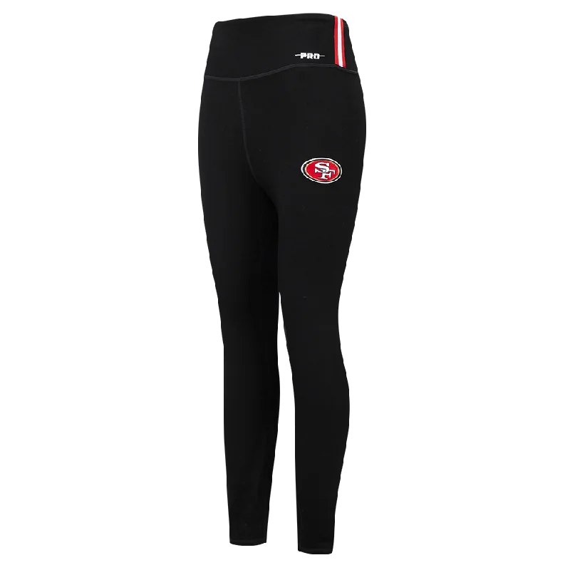 NFL SAN FRANCISCO 49ERS SCRIPT TAIL WOMEN'S HW JERSEY LEGGING (BLACK)