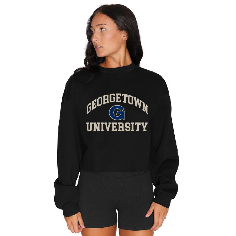 Georgetown Black Crewneck