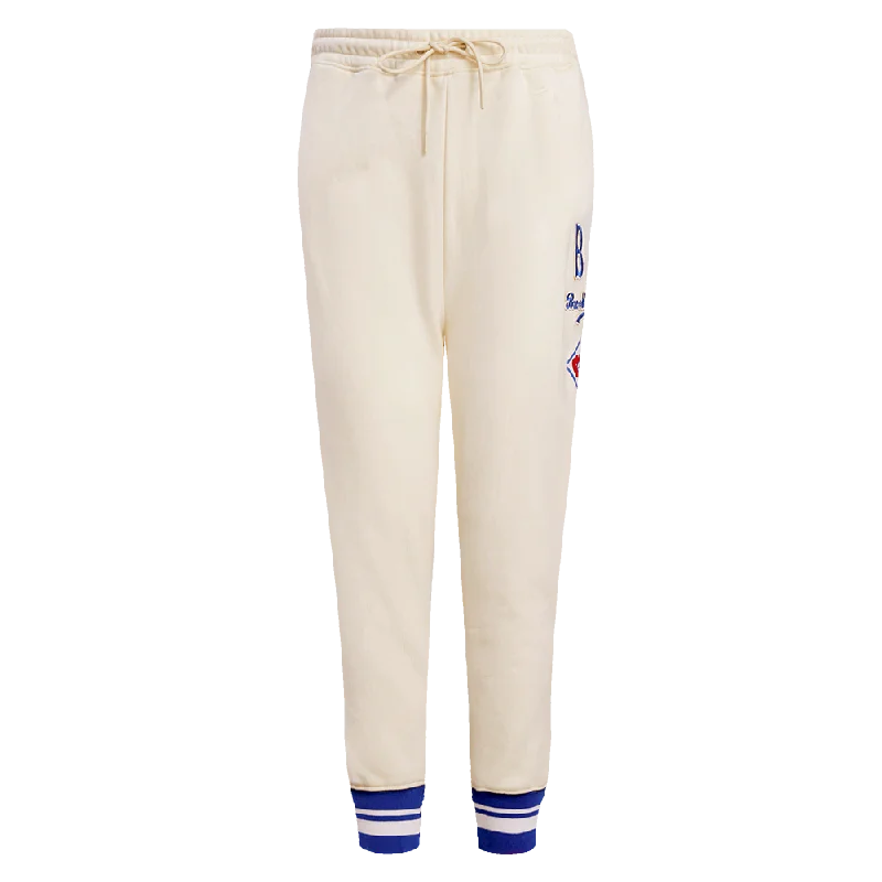 MLB BROOKLYN DODGERS RETRO CLASSIC WOMEN'S SWEATPANT (EGGSHELL/ ROYAL BLUE)