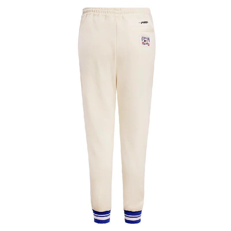 MLB BROOKLYN DODGERS RETRO CLASSIC WOMEN'S SWEATPANT (EGGSHELL/ ROYAL BLUE)