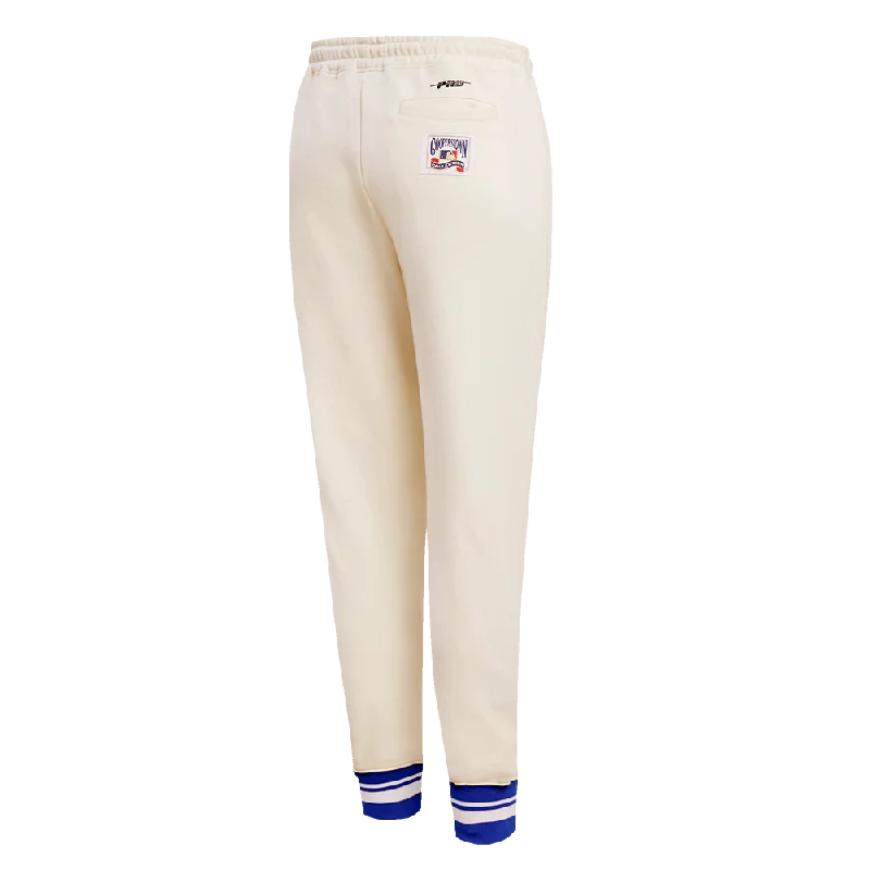 MLB BROOKLYN DODGERS RETRO CLASSIC WOMEN'S SWEATPANT (EGGSHELL/ ROYAL BLUE)