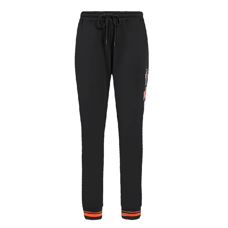 MLB BALTIMORE ORIOLES RETRO CLASSIC WOMEN'S RIB SWEATPANT (BLACK/ORANGE)