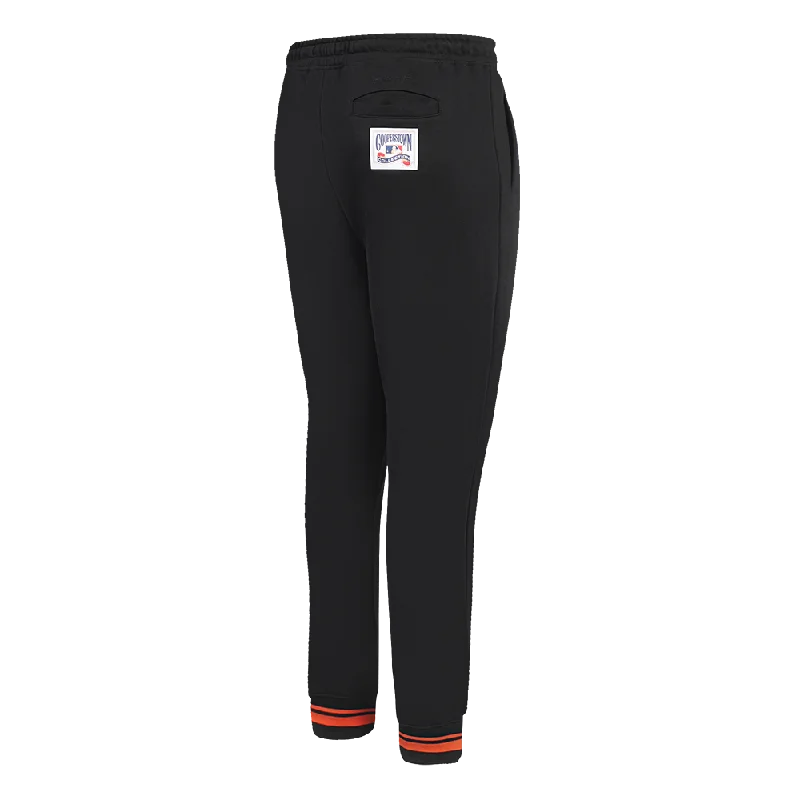 MLB BALTIMORE ORIOLES RETRO CLASSIC WOMEN'S RIB SWEATPANT (BLACK/ORANGE)