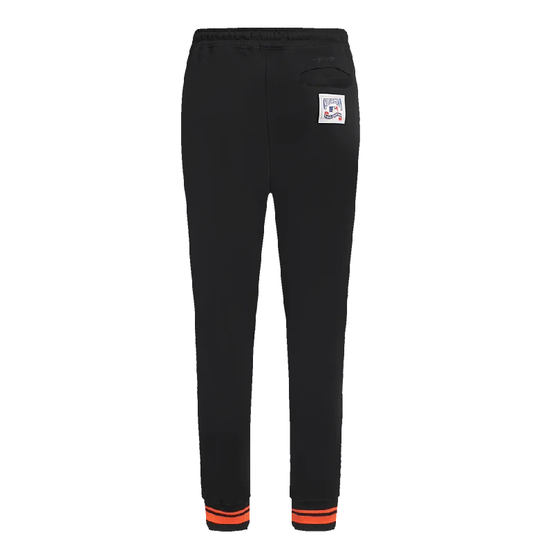 MLB BALTIMORE ORIOLES RETRO CLASSIC WOMEN'S RIB SWEATPANT (BLACK/ORANGE)