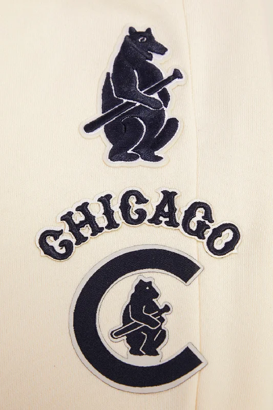 MLB CHICAGO CUBS RETRO CLASSIC WOMEN'S RIB SWEATPANT (EGGSHELL/ MIDNIGHT NAVY)