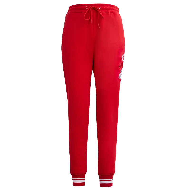 MLB CINCINNATI REDS RETRO CLASSIC WOMEN'S RIB SWEATPANT (RED)