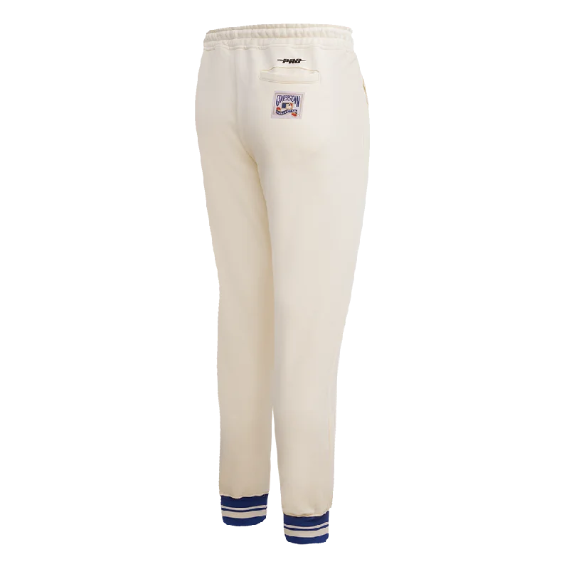 MLB NEW YORK METS RETRO CLASSIC WOMEN'S RIB SWEATPANT (EGGSHELL/ROYAL BLUE)