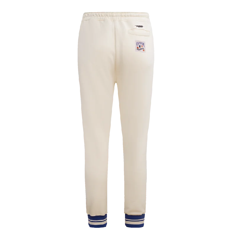 MLB NEW YORK METS RETRO CLASSIC WOMEN'S RIB SWEATPANT (EGGSHELL/ROYAL BLUE)