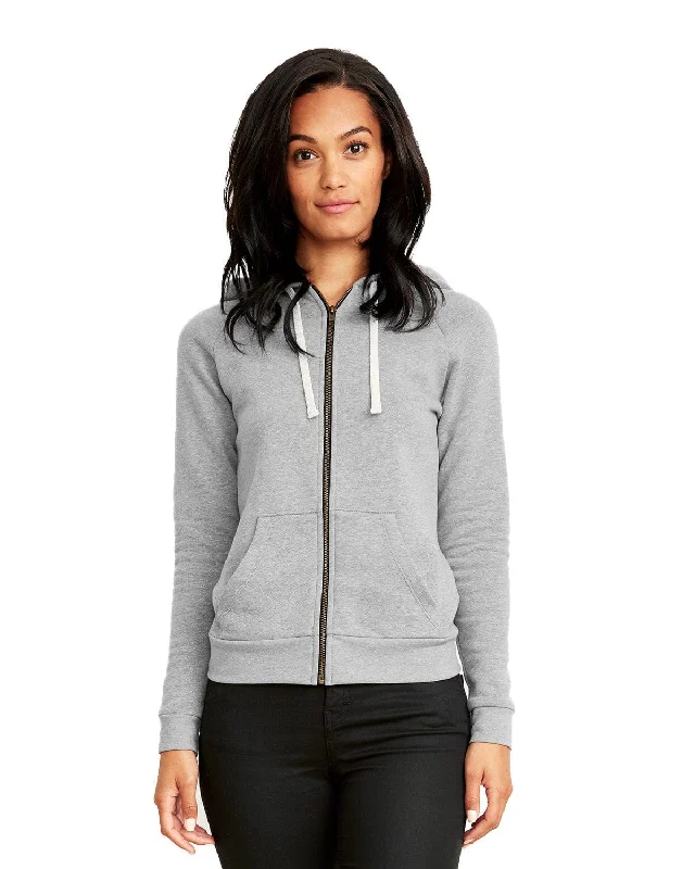 Next Level Apparel Ladie's Malibu Raglan Full-Zip Hooded Sweatshirt