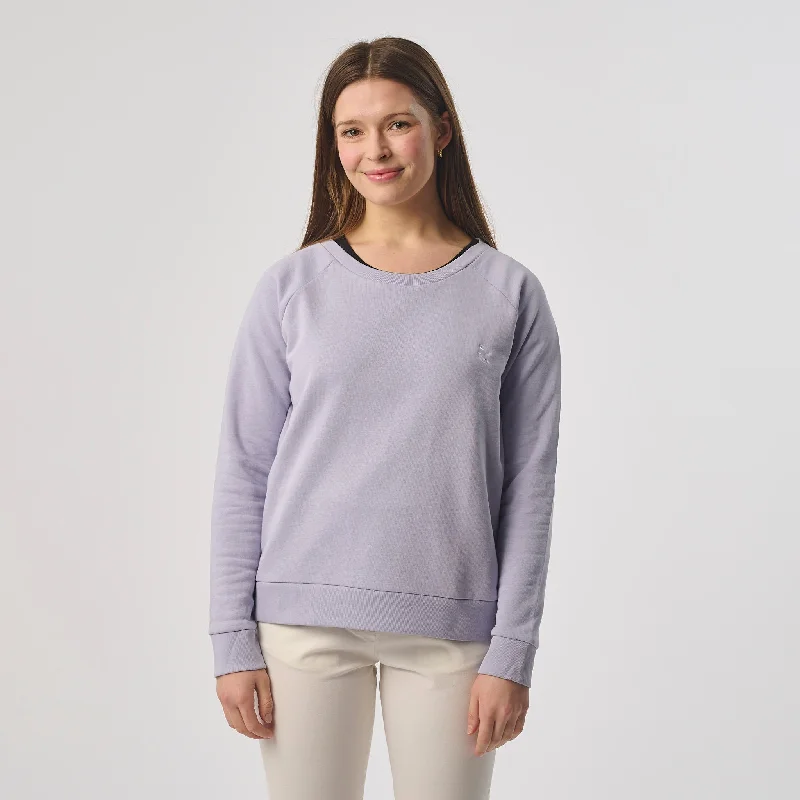 Omnitau Women's Organic Cotton Oversized Style Sweatshirt - Lavender Purple